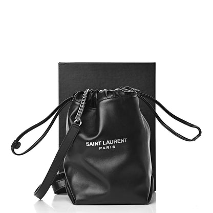 Saint Laurent Lambskin Small Teddy Bucket Bag Black 12 of 12