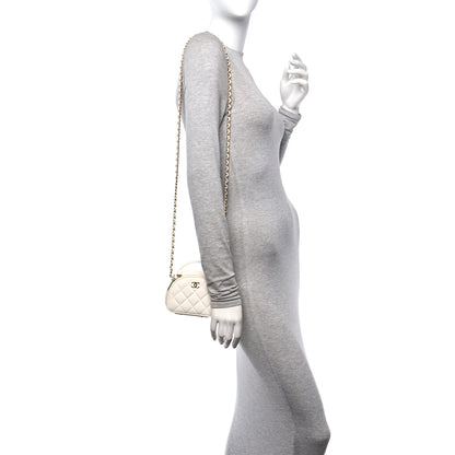 Chanel Lambskin Quilted Mini Chic Riviera Top Handle Vanity Case White 2 of 15