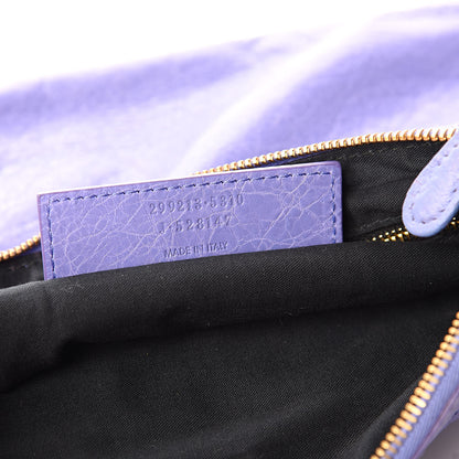 Balenciaga Agneau Giant 12 Gold Hardware Flat Handle Clutch Mauve 7 of 7