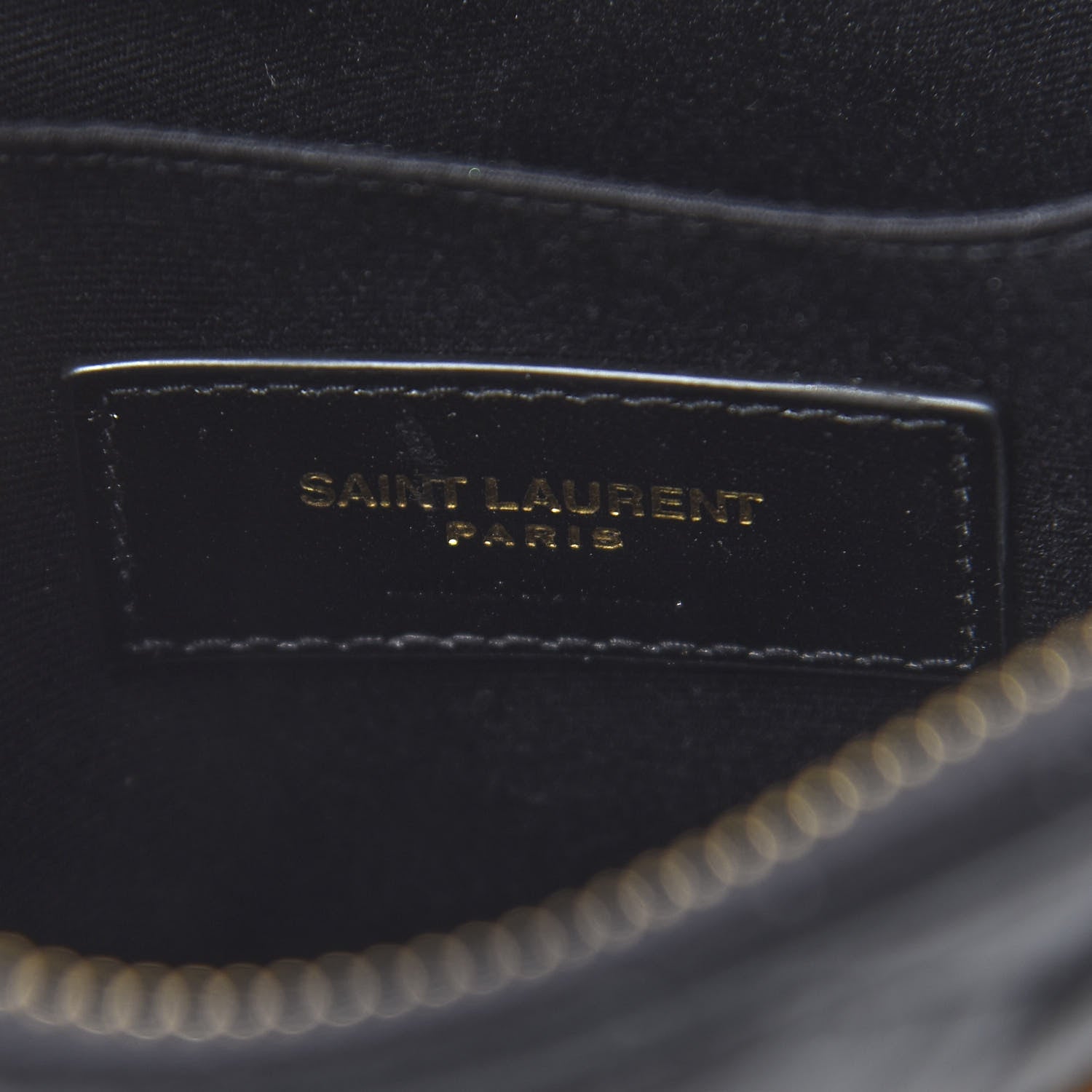 Saint Laurent Calfskin Matelasse Chevron Monogram A5 Wristlet Black 7 of 12