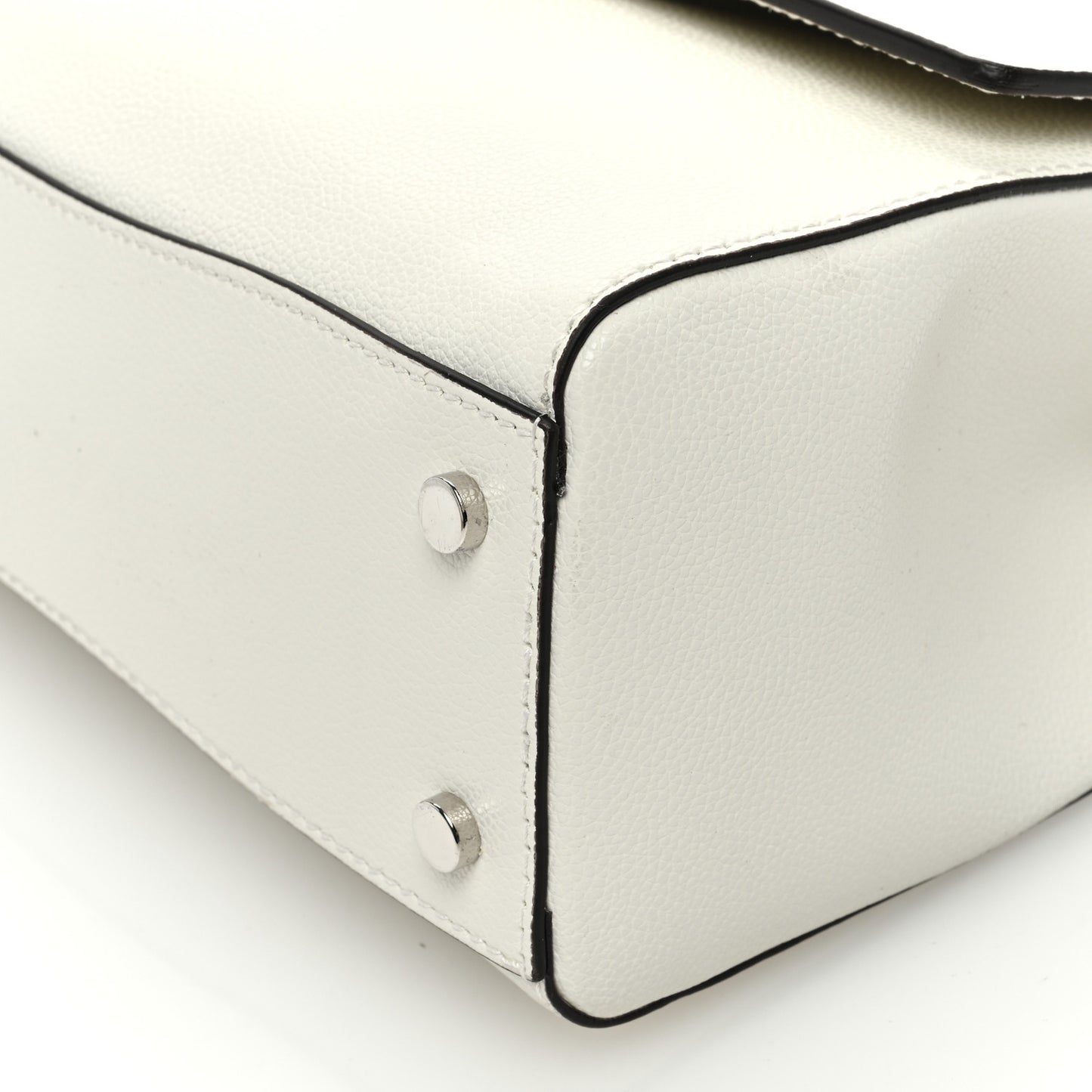 Calfskin Crystal Cheri Top Handle Bag Milk
