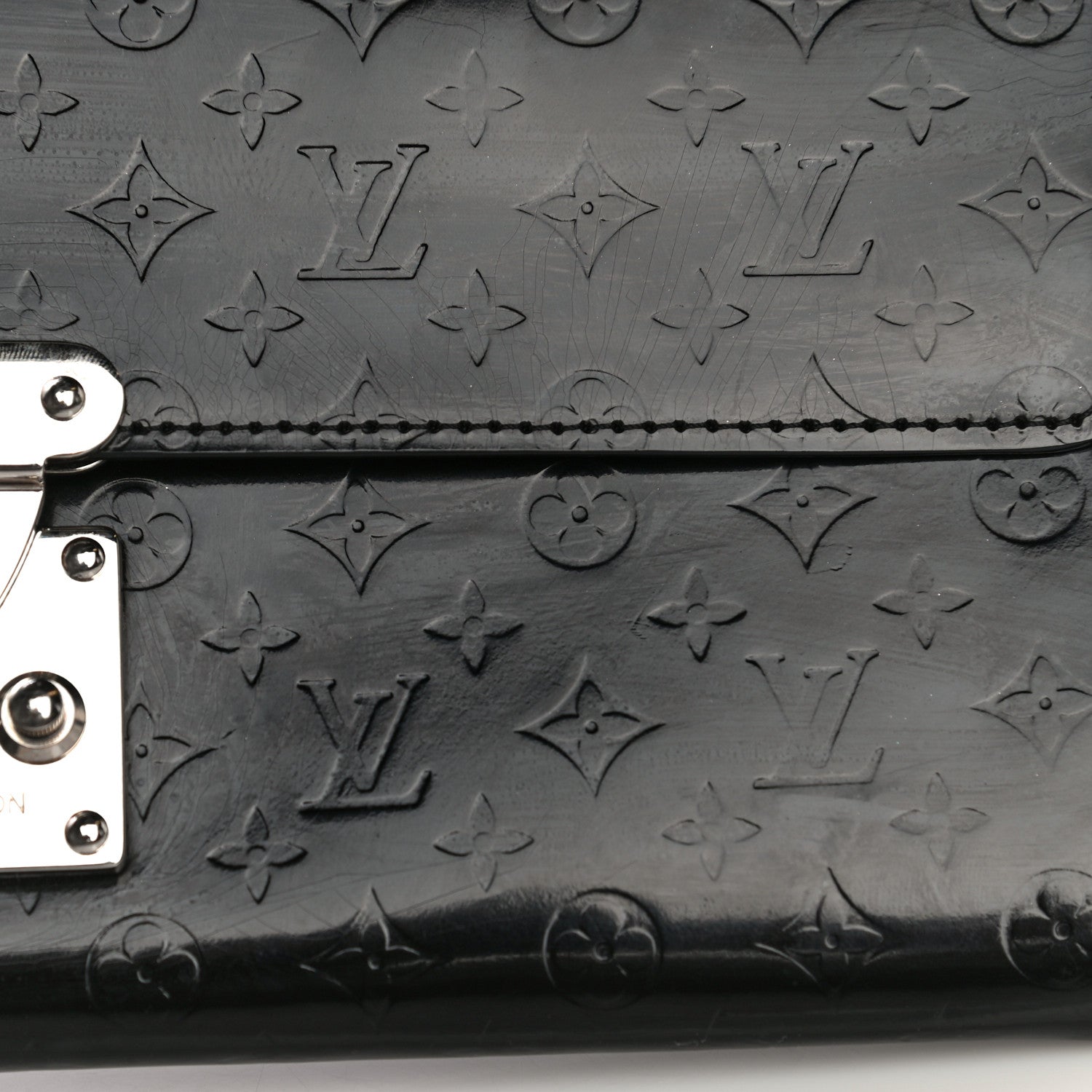 Louis Vuitton Monogram Glace Anouchka Pochette MM Black 15 of 23