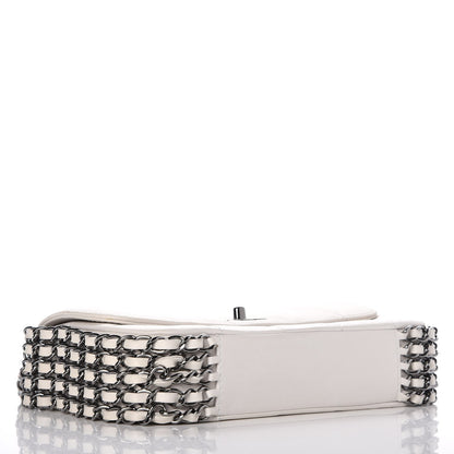 Chanel Lambskin Chocolate Bar 5 Chain Flap White 4 of 8