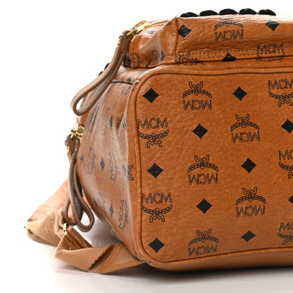 MCM Visetos Studded Medium Stark M Backpack Cognac 5 of 9