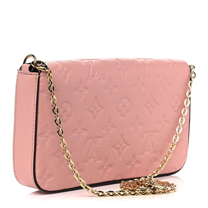 Louis Vuitton Empreinte Pochette Felicie Chain Wallet Rose Poudre 3 of 10