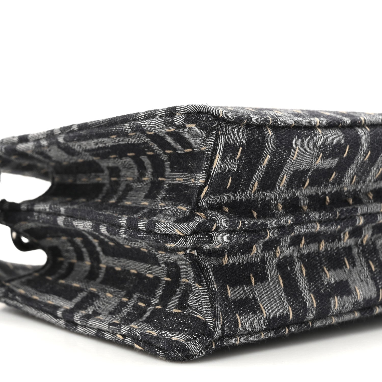 Fendi Chenille Vitello Seta FF Peekaboo I See U X Cross Satchel Blue Notte 11 of 11