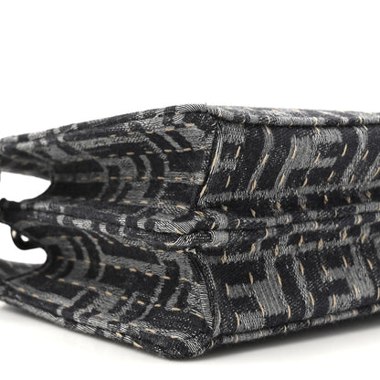 Fendi Chenille Vitello Seta FF Peekaboo I See U X Cross Satchel Blue Notte 11 of 11