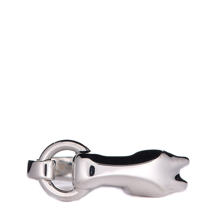 Hermes Sterling Silver PM Galop Ring 53 6.25 5 of 9