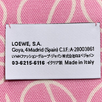 Loewe Wool Silk Cashmere Anagram Scarf Pink Tulip Multicolor 3 of 3