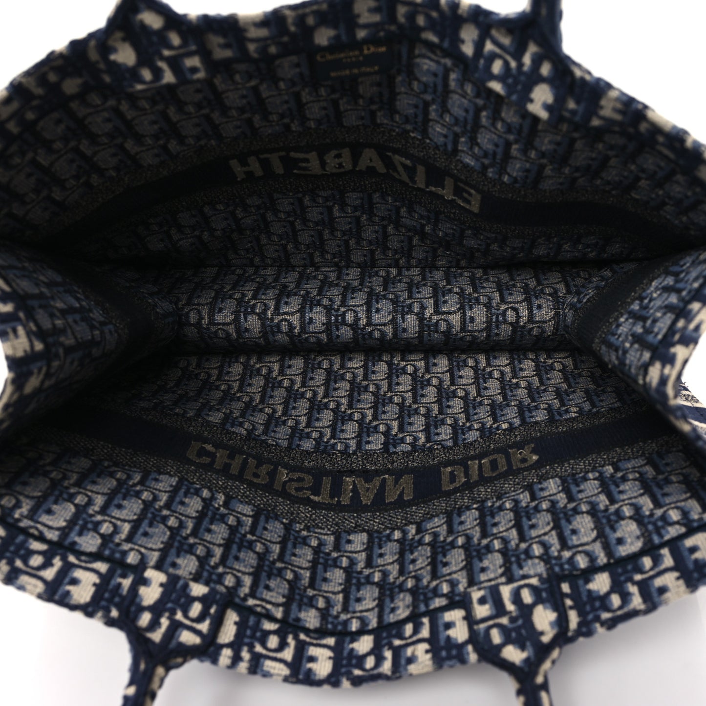 Oblique Large Book Tote Blue Multicolor