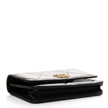 Chanel Lambskin Quilted Chanel 19 Wallet On Chain WOC Black 4 of 14