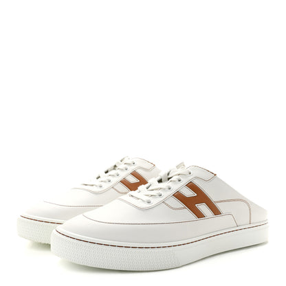 Hermes Calfskin Mens Keep Mule Sneakers 42 White Naturel 4 of 13