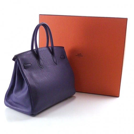 Taurillon Clemence BIRKIN 35 Cobalt