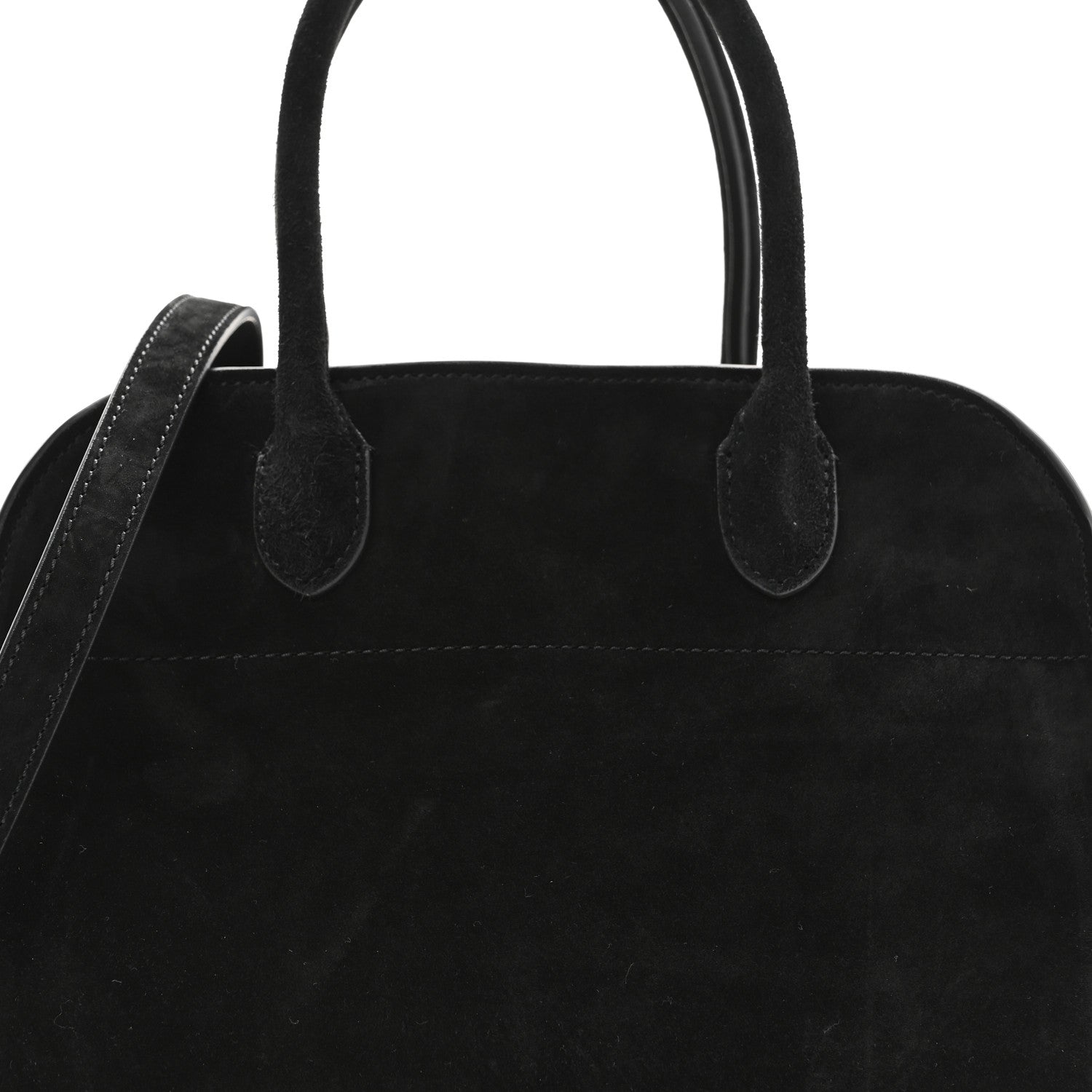 The Row Suede Soft Margaux 10 Bag Black 7 of 9