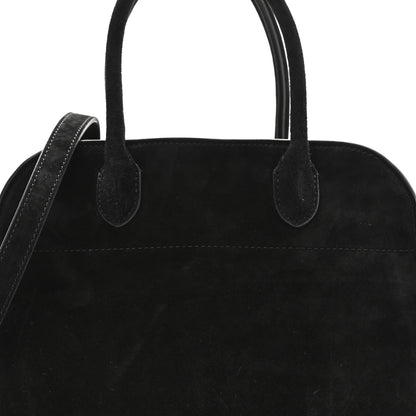 The Row Suede Soft Margaux 10 Bag Black 7 of 9