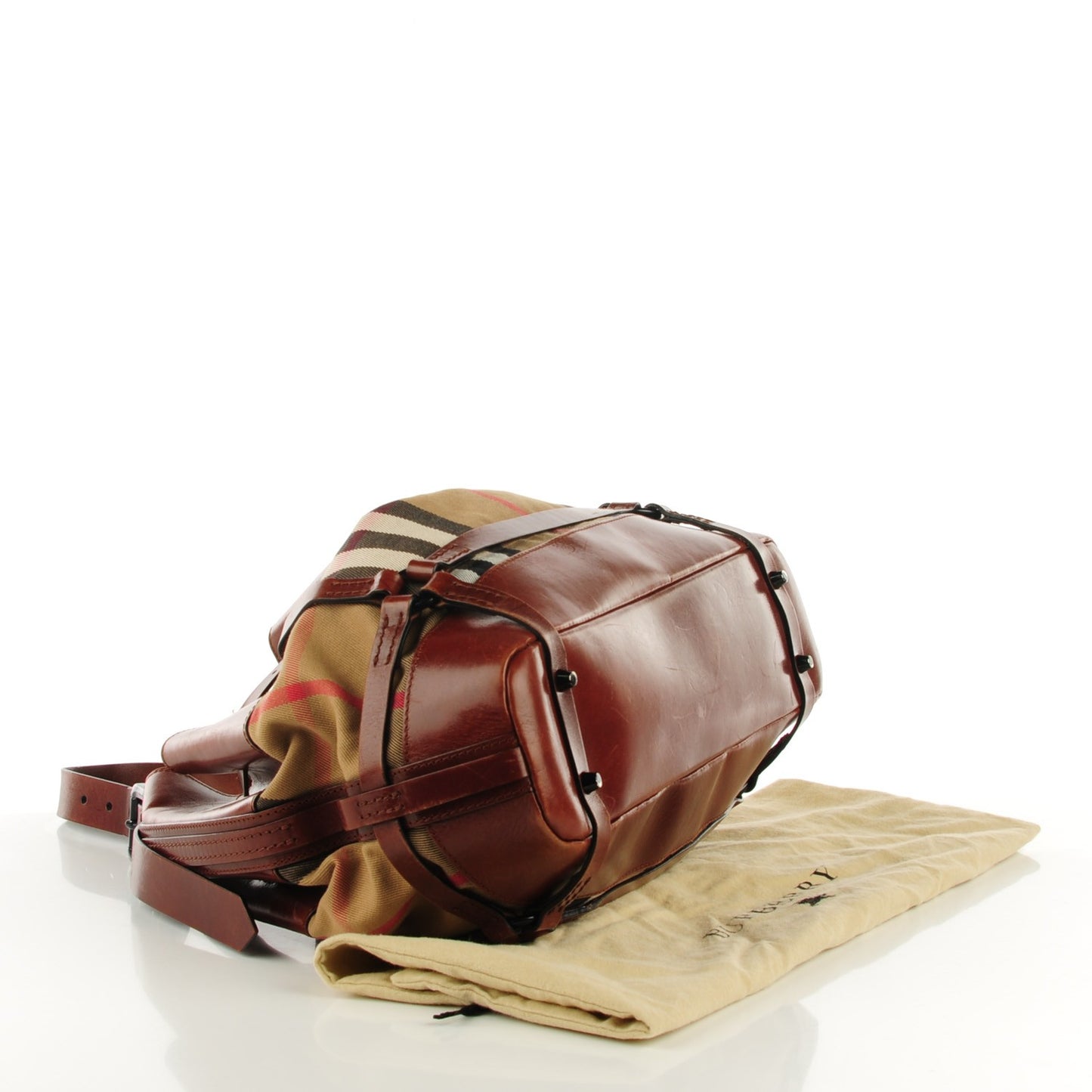Bridle Calfskin House Check Kenton Hobo Brown