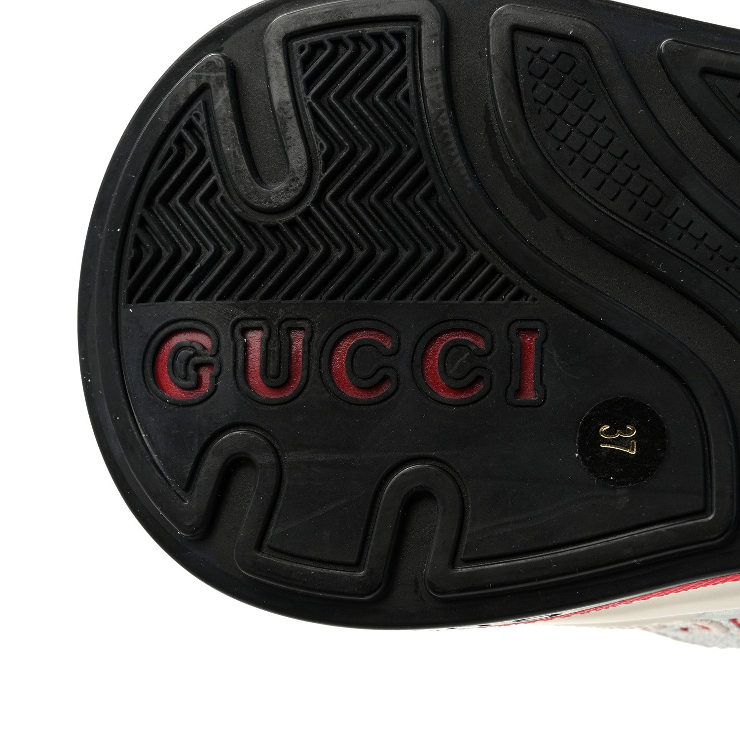 Gucci Metallic Calfskin Glitter Mesh Womens Ultrapace Sneakers 37 Silver Light Grey Mystic White 7 of 8