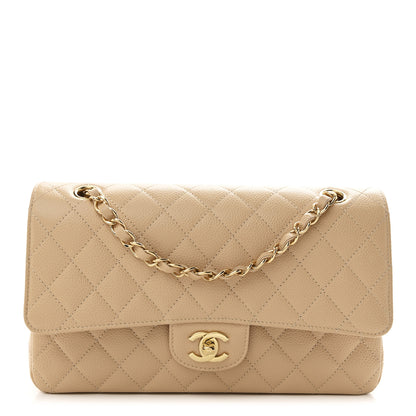 Chanel Caviar Quilted Medium Double Flap Beige 1 of 10