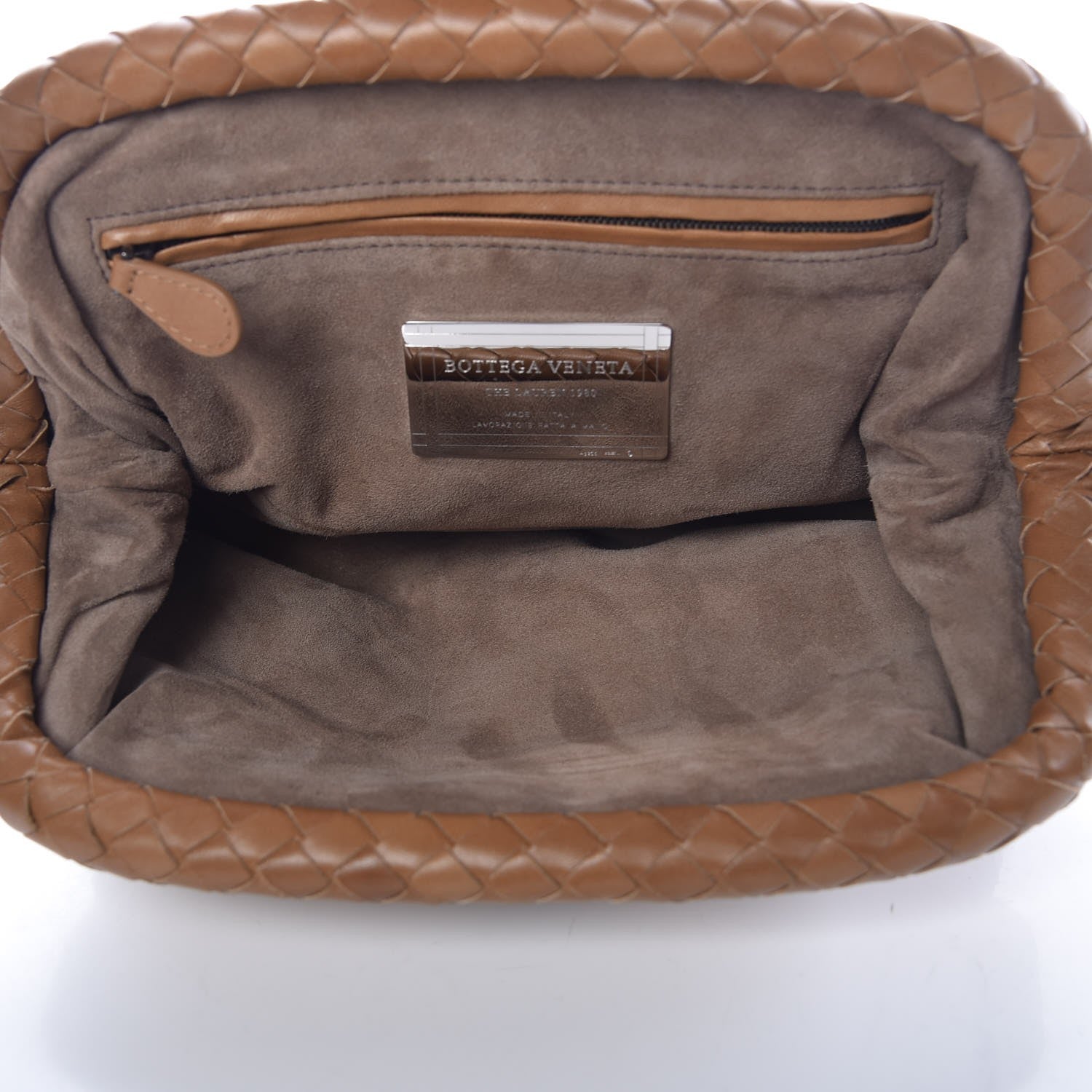 Bottega Veneta Nappa Intrecciato The Lauren 1980 Clutch Camel 6 of 8