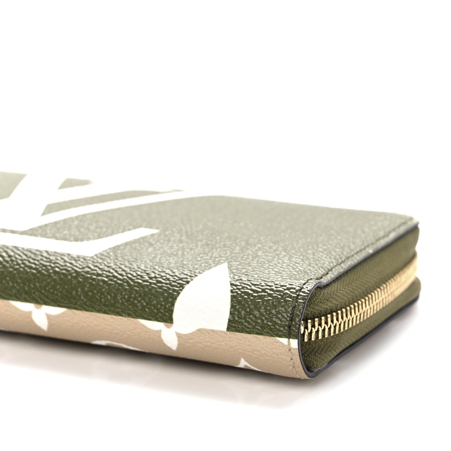 Monogram Giant Zippy Wallet Kaki White