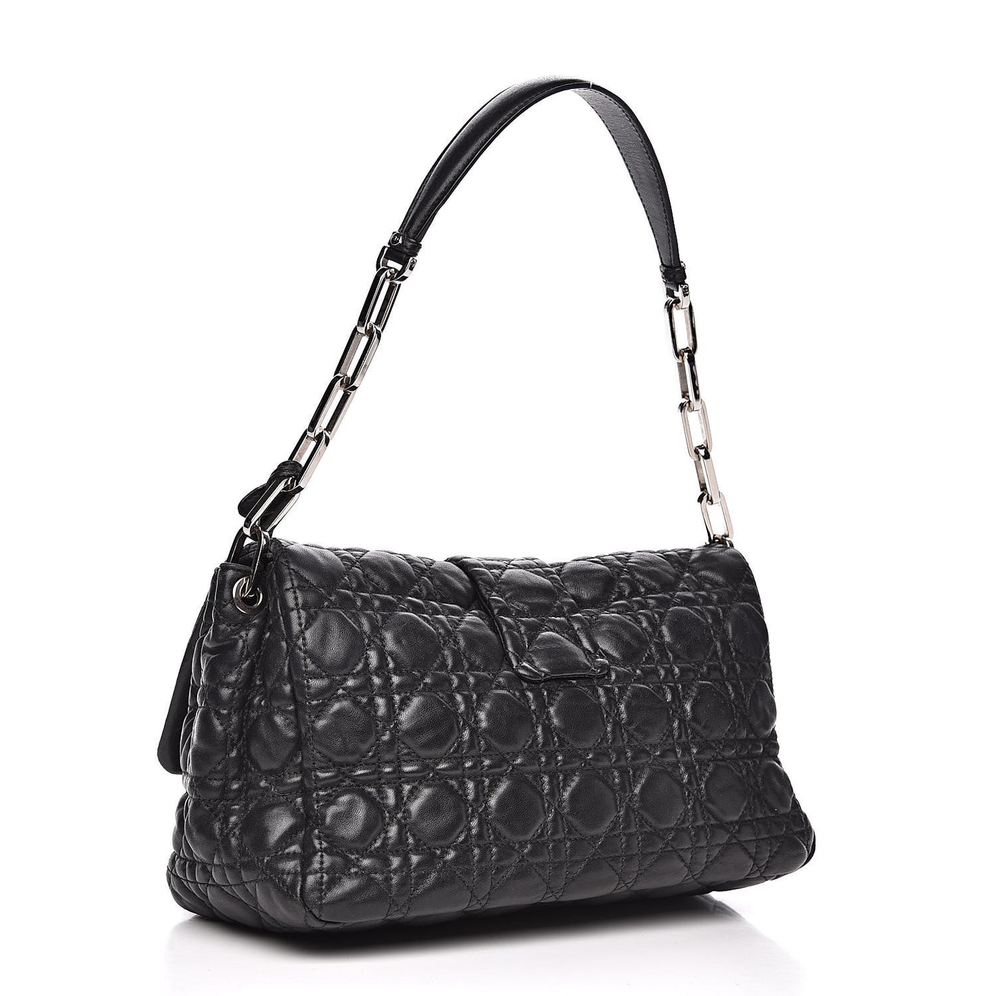 Lambskin Cannage New Lock Flap Black