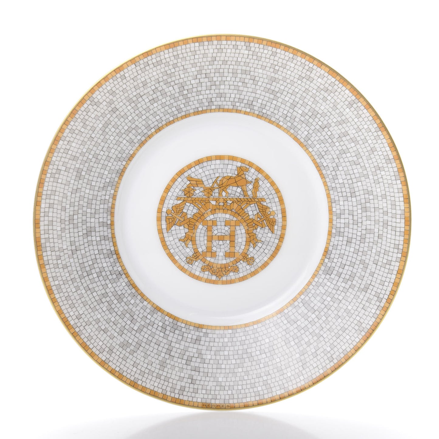 Porcelain Mosaique Au 24 Gold Breakfast Cup and Saucer