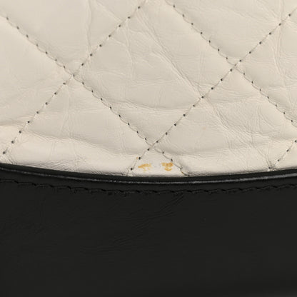 Chanel Aged Calfskin Quilted Small Gabrielle Backpack Black White 11 of 12