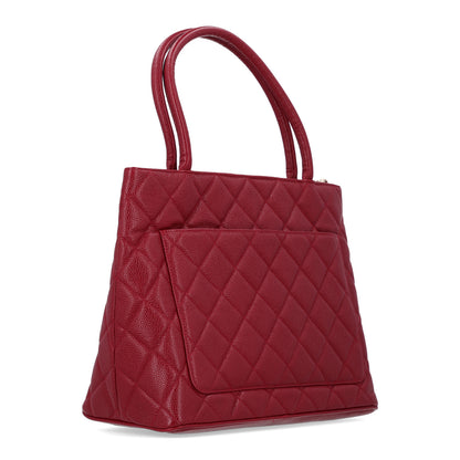 Chanel Caviar Quilted Medallion Tote Bordeaux 3 of 10