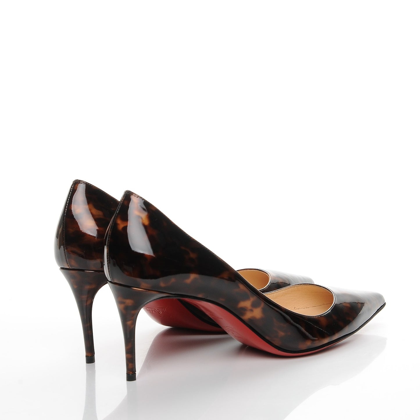 CHRISTIAN LOUBOUTIN Patent Tartaruga Decollete 554 70 Pumps 37 Testa Di Moro