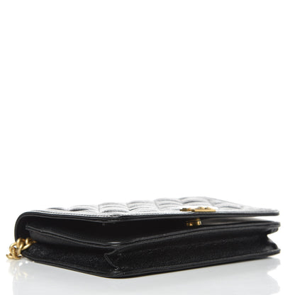 Chanel Caviar Quilted Boy Wallet On Chain WOC Black 4 of 10