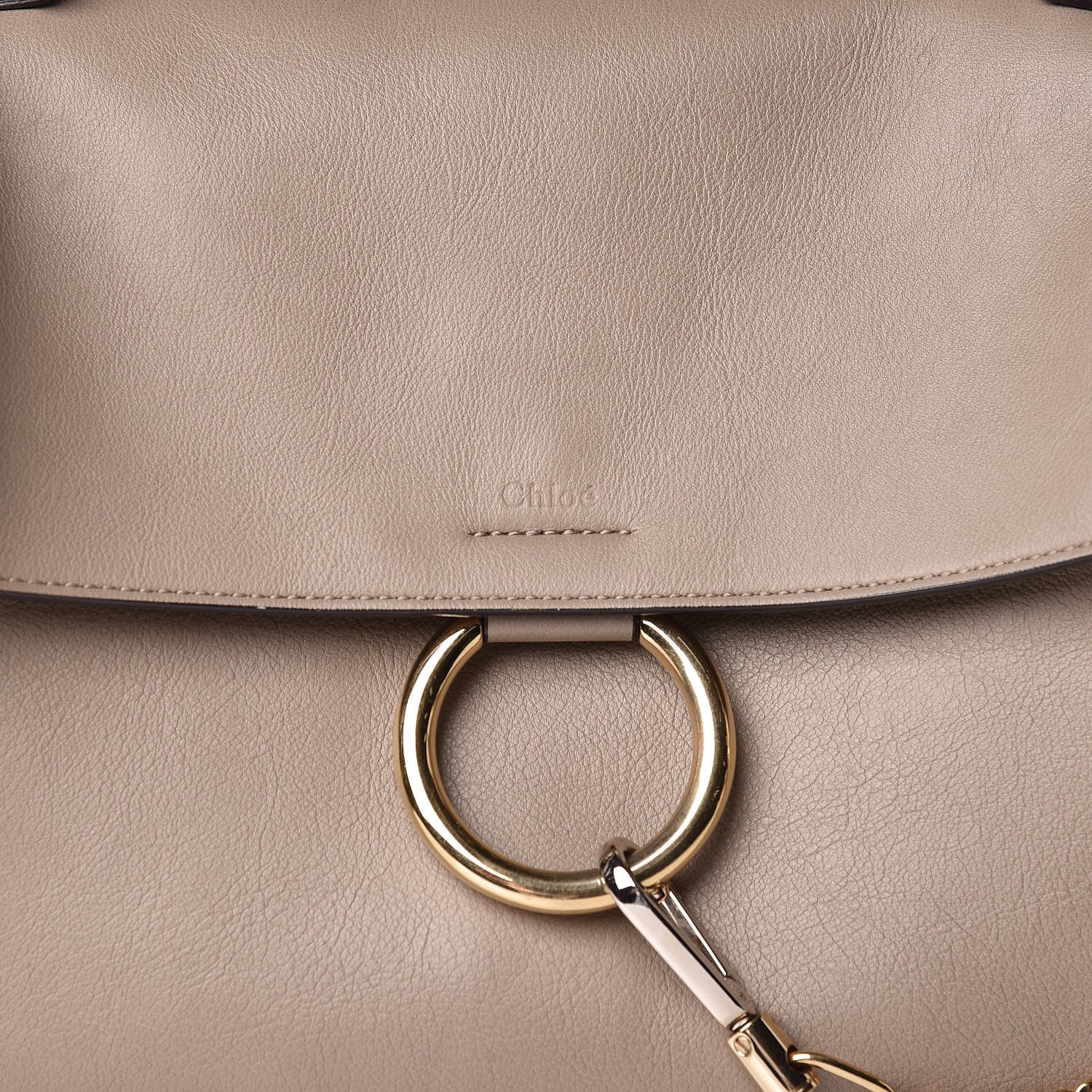 Chloe Calfskin Medium Faye Day Shoulder Bag Motty Grey 10 of 10