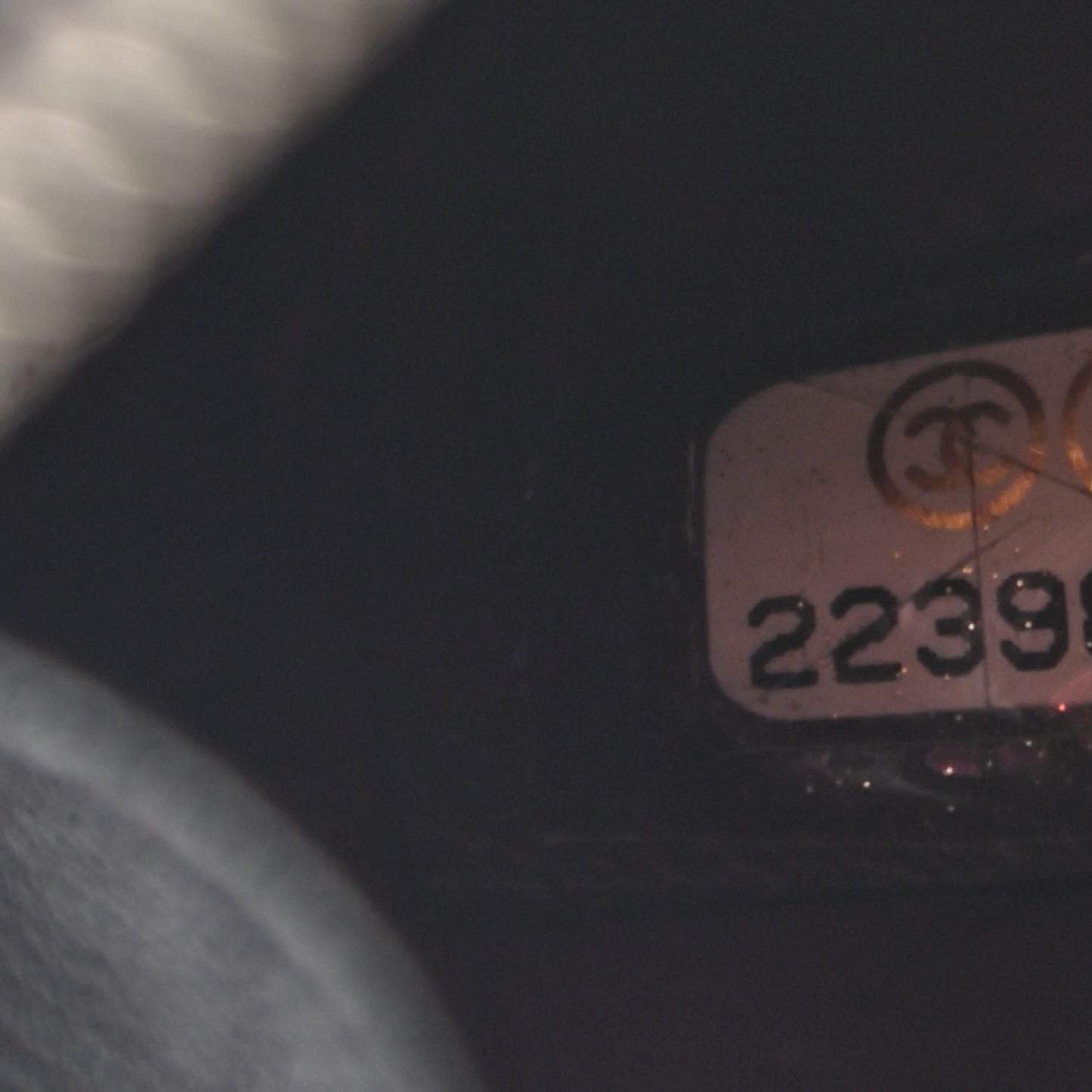 Lambskin Quilted Small Curvy Pouch Cosmetic Case Black