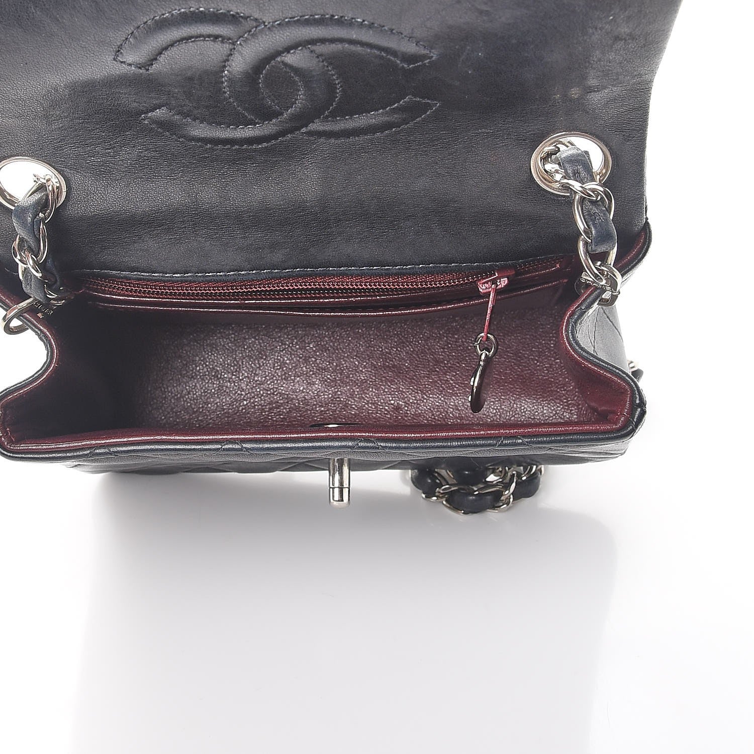 Chanel Lambskin Quilted Mini Square Flap Black 6 of 13