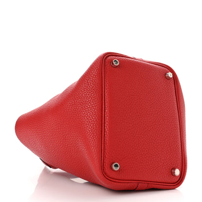 Hermes Taurillon Clemence Picotin Lock 18 PM Rouge De Coeur 4 of 10