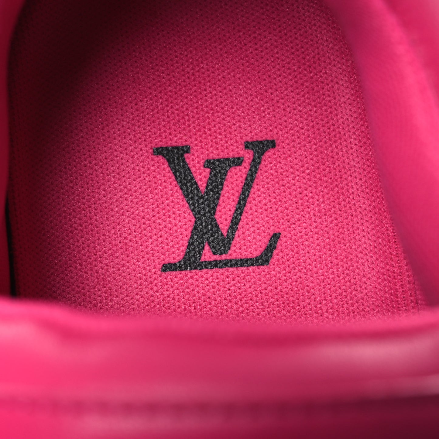 Calfskin Womens LV Trainer Sneakers 37 Hot Pink