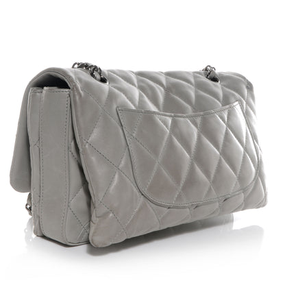 Chanel Lambskin Quilted 3 Large Flap Grey 3 of 8