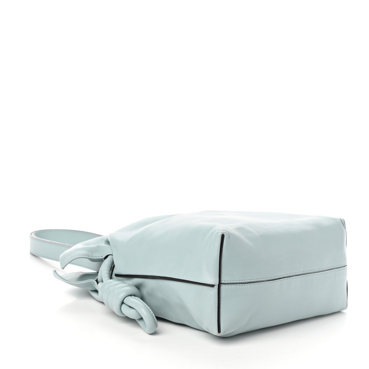 Nappa Medium Flamenco Knot Bag Crystal Blue