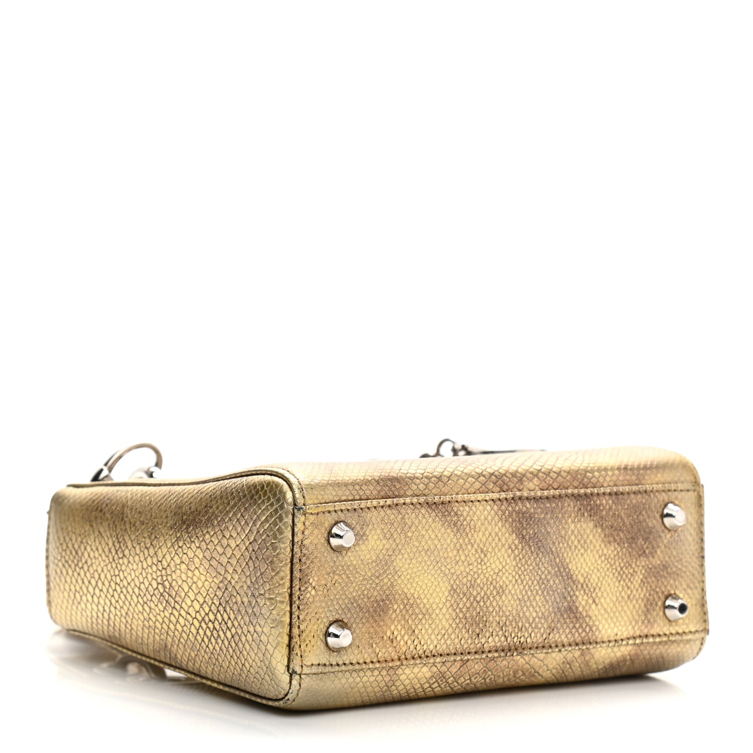 Christian Dior Metallic Lizard Mini Lady Dior Gold 4 of 11