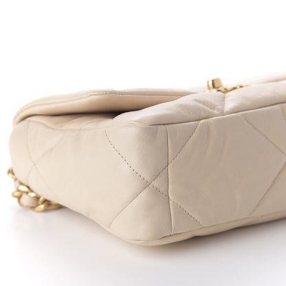 Chanel Lambskin Quilted Medium 19 Flap Light Beige 6 of 11