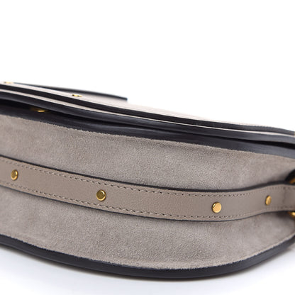 Chloe Calfskin Suede Small Nile Bracelet Bag Motty Grey 6 of 8
