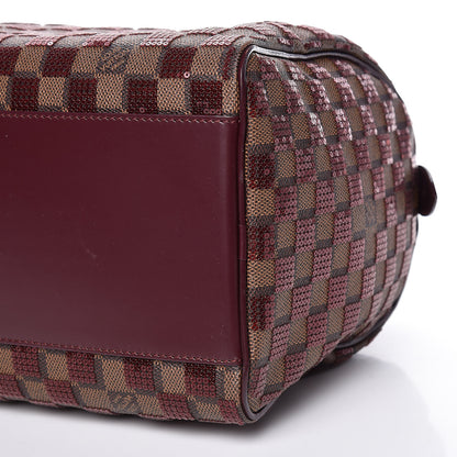 Louis Vuitton Damier Paillettes Speedy 30 Rouge 9 of 9