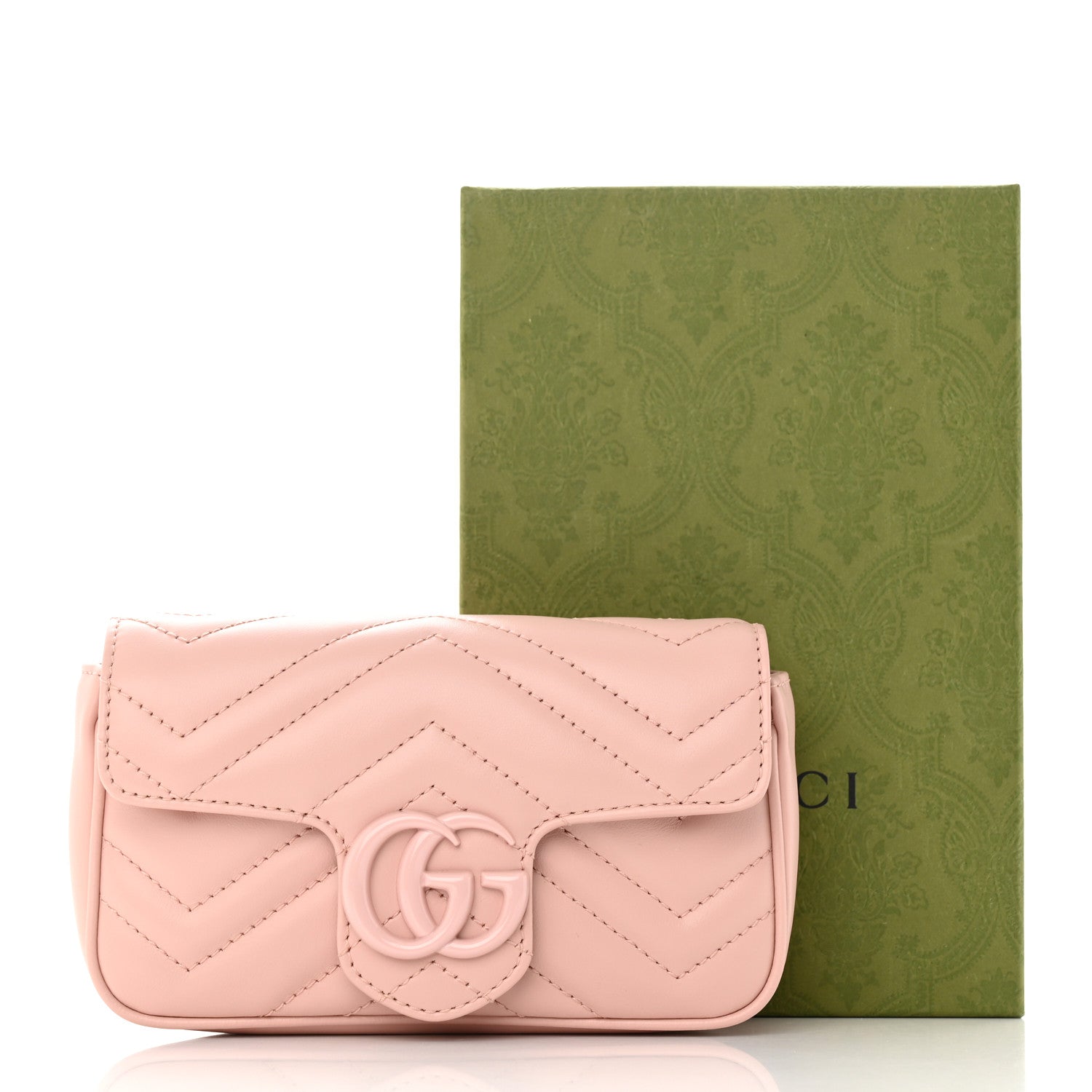 Gucci Calfskin Matelasse Monochrome GG Marmont Chain Belt Bag Perfect Pink 11 of 11