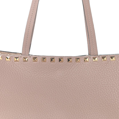 Valentino Garavani Grained Calfskin Rockstud Shoulder Tote Poudre 7 of 9