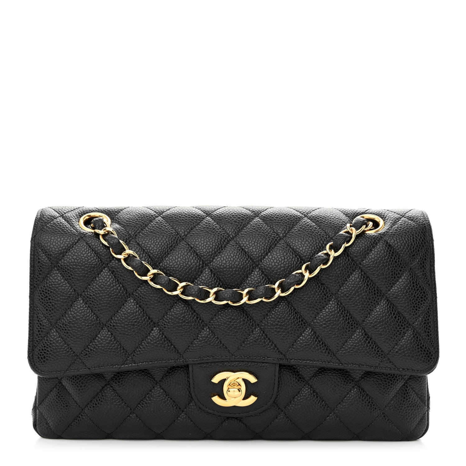 Chanel Caviar Quilted Medium Double Flap Black 1 of 9