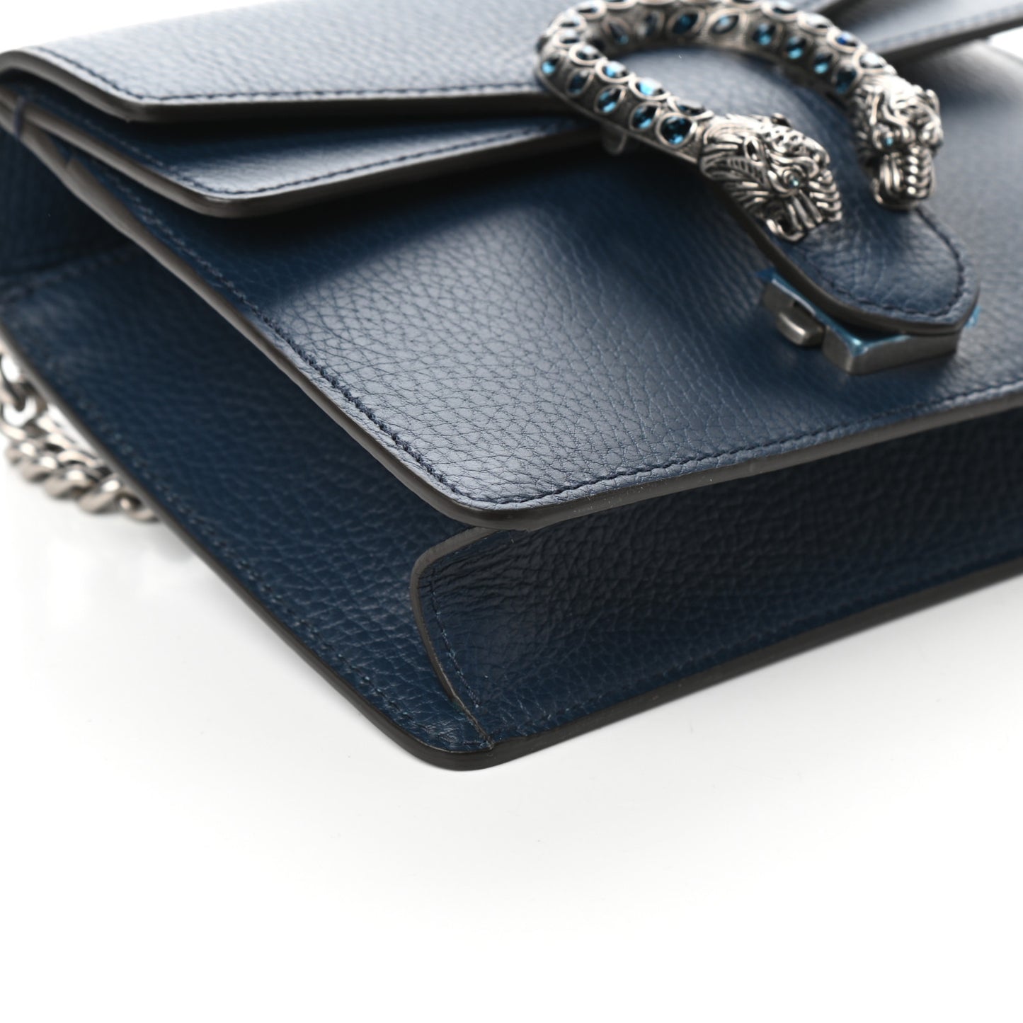 Dollar Calfskin Crystal Mini Dionysus Shoulder Bag Blue Agata Montana Sapphire