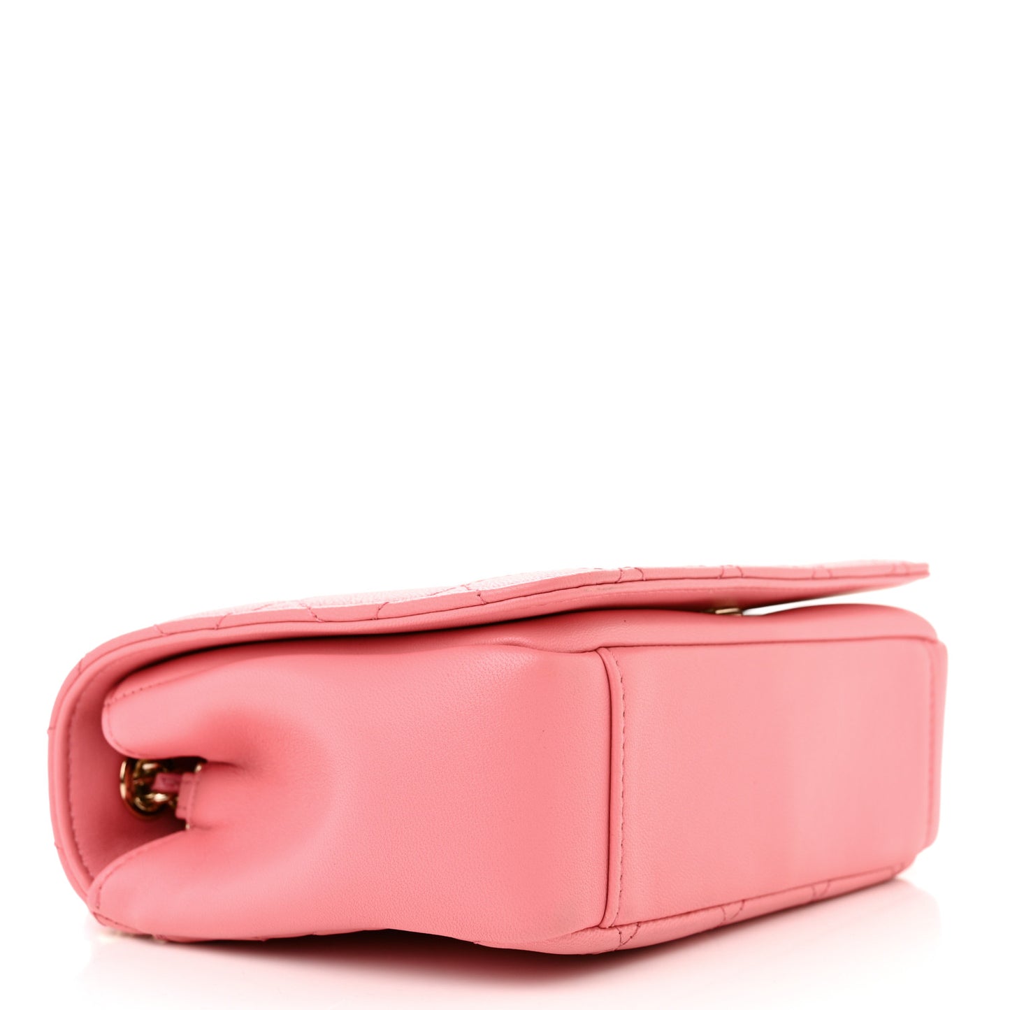 Lambskin Quilted Studded Beauty Begins Flap Rose