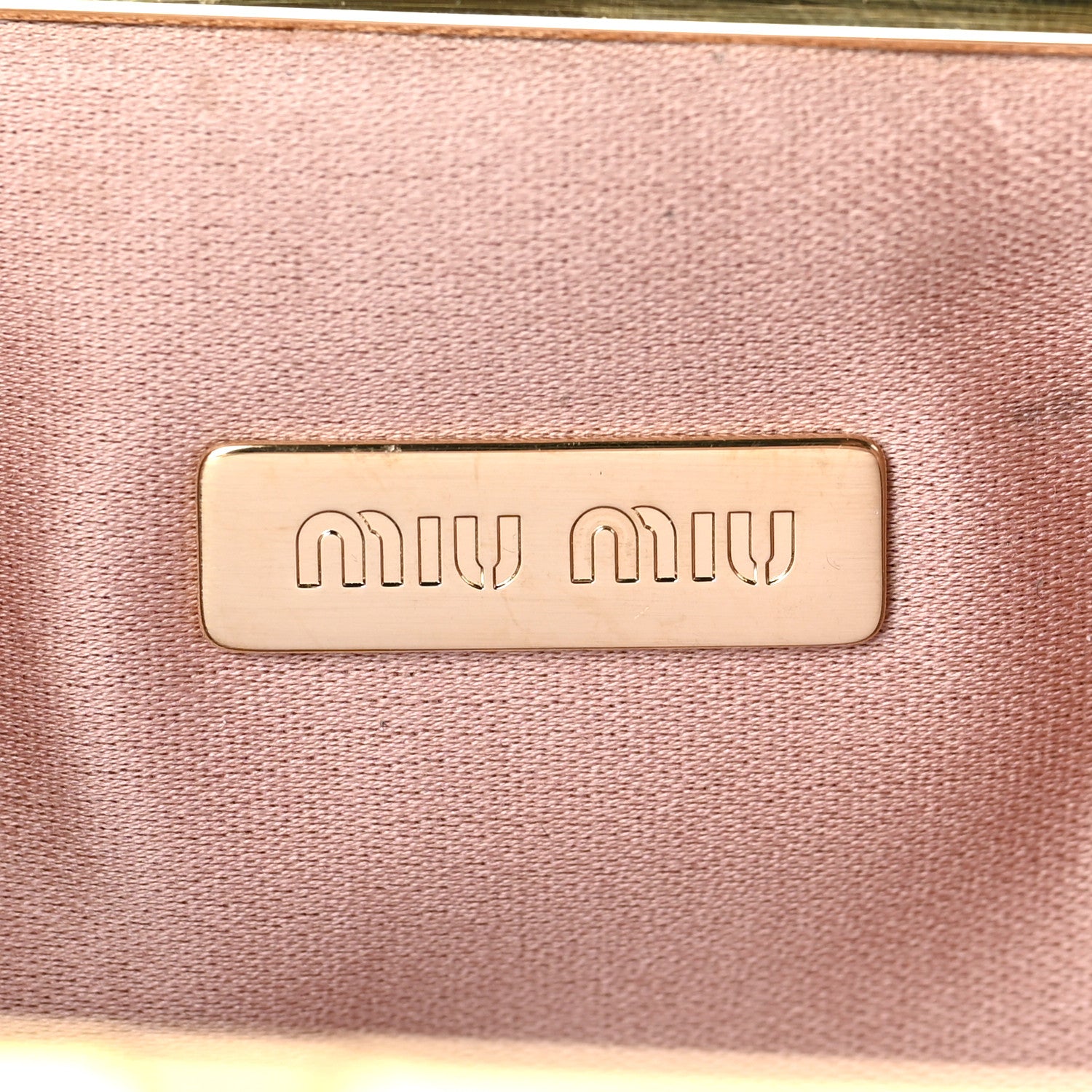 Miu Miu Goatskin Frame Chain Shoulder Pouch Black 5 of 7