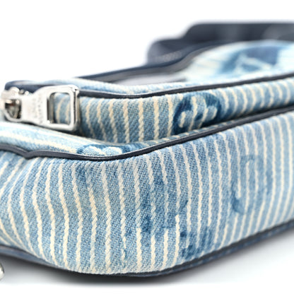 Louis Vuitton Hickory Stripes Denim Monogram Watercolor Outdoor Pouch Blue 9 of 10