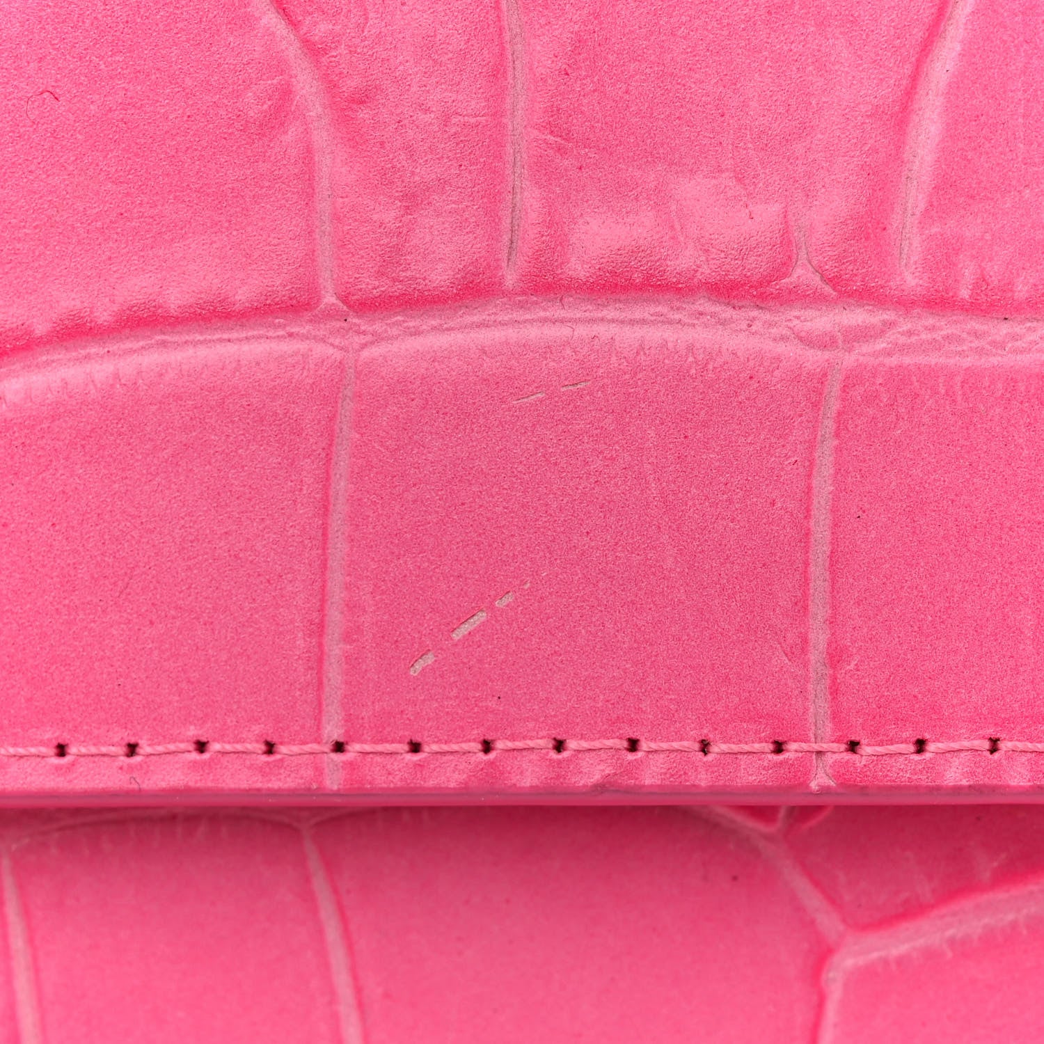 Jacquemus Calfskin Crocodile Embossed Le Riviera Pink 11 of 13