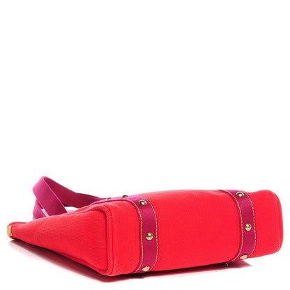 Louis Vuitton Toile Antigua Cabas MM Red Pink 4 of 7
